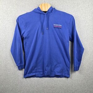 The North Face Hoodie Mens Large Blue Lightweight Long Sleeve Pullover Logo